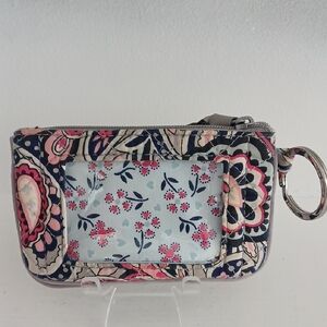 Vera Bradley Quilted Floral ID Wallet Keychain